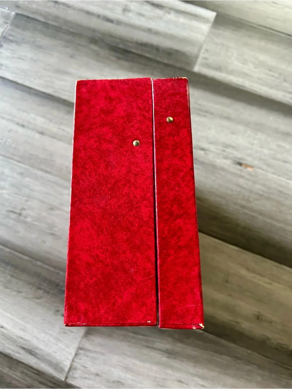 Vintage MCM Large Faux Leather Bound Velvet Lined Jewelry Box